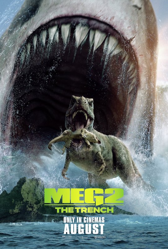 恐竜、犬、飛行機も全て丸吞み “MEG”の恐ろしさ際立つ『MEG ザ・モンスターズ2』最新US版アート4点解禁