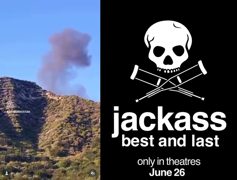 おバカ映画『ジャッカス』撮影中の“大爆破”がSNSで拡散…「ドローンの墜落？」「核廃棄物の爆発だ！」と憶測飛び交う